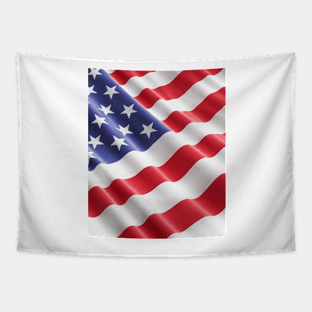 3D American Flag Tapestry by Abstractdiva