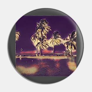 Palm tress Art Pin