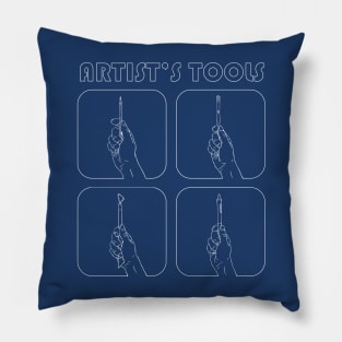 Artist's Tools (White version) Pillow