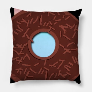 double chocolate doughnut Pillow