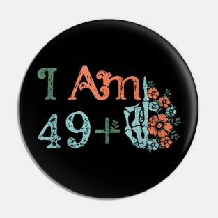 Funny 50Th Birthday Women Girl I Am 49 Plus 1 Middle Finger Pin