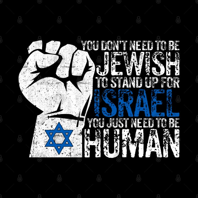 Jewish Flag Quote I Stand With Israel Israeli Flag by RetroPrideArts