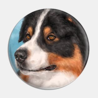 Painting of a Gorgeous Australian Shepherd Pin