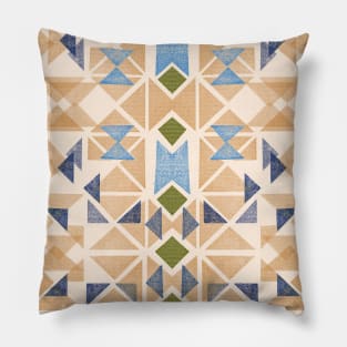 Pocket - Boho Nomadic Tribal Orange Pillow