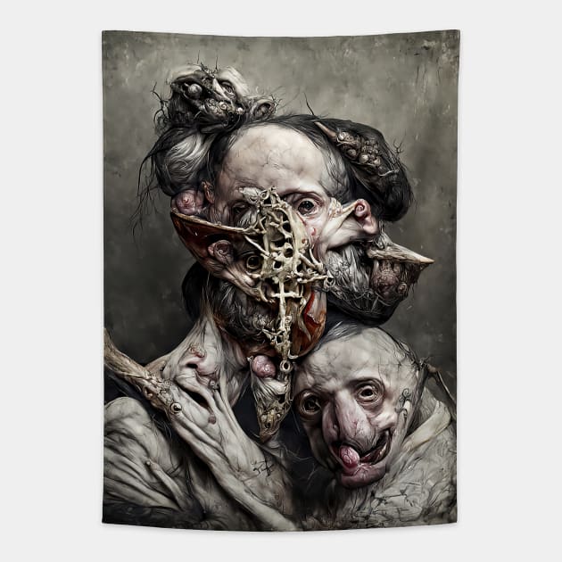 Horror Portrait #13 Tapestry by aetherialdnb