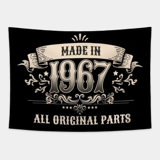 Retro Vintage Birthday Made in 1967 All Original Parts Tapestry