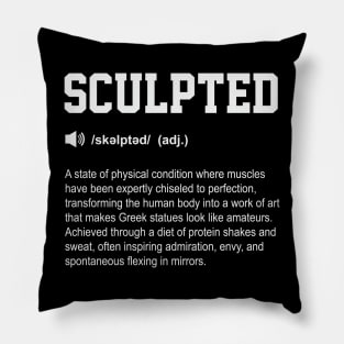 Sculpted Funny Dictionary Gym Meaning Pillow