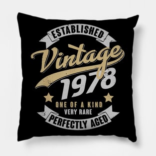 Vintage 1978 42nd Birthday Best Birtthday Gift Pillow