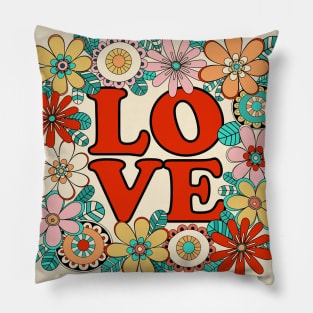 Love floral design Pillow