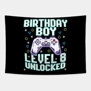 8th Birthday  Video Gamer Gaming 8 Years Old Bday Tapestry