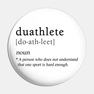 Duathtlete Definition | Duathlon Sport Pin