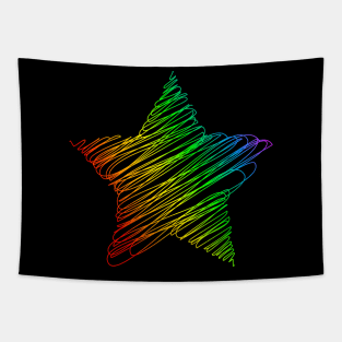 Rainbow star lgbt gay lesbian Tapestry