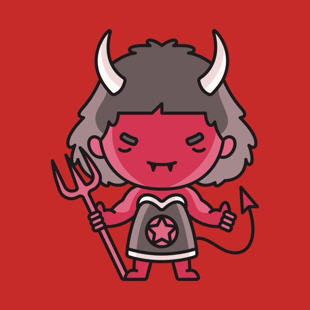 Kawaii Cute Little She Devil by SLAG_Creative