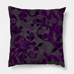 Purple vines Pillow