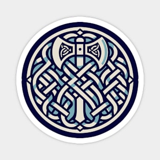 knotwork viking axe Magnet