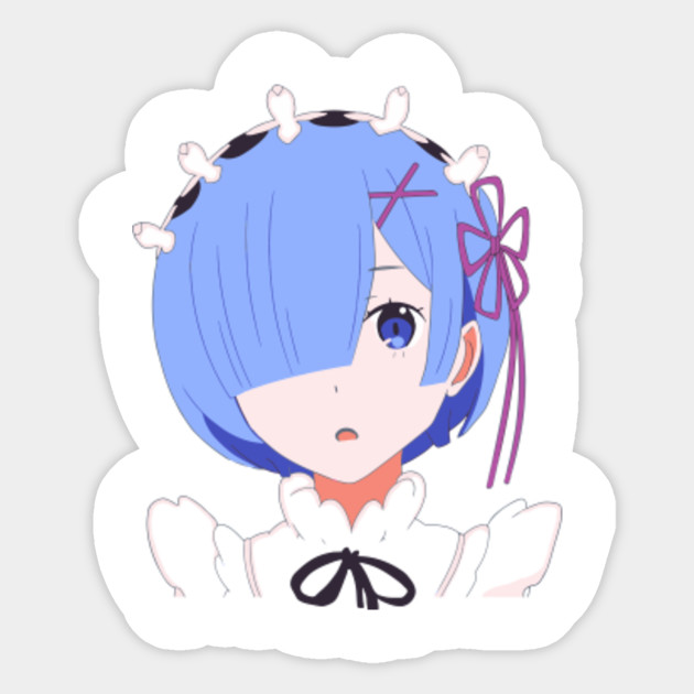 Rem Re Zero Anime Re Zero Anime Sticker Teepublic