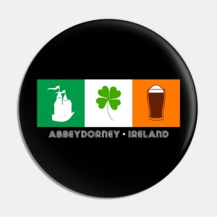 Abbeydorney Ireland, Gaelic - Irish Flag Pin