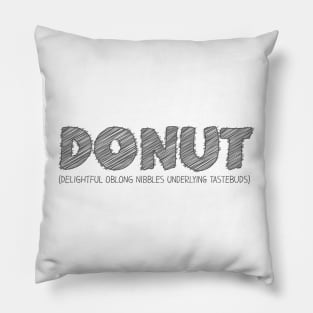 DONUT (Delightful Oblong Nibbles Underlying Tastebuds) Pillow