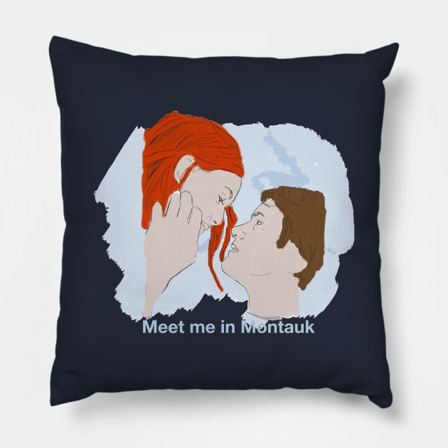 Meet me in Montauk Pillow by TeeAgromenaguer