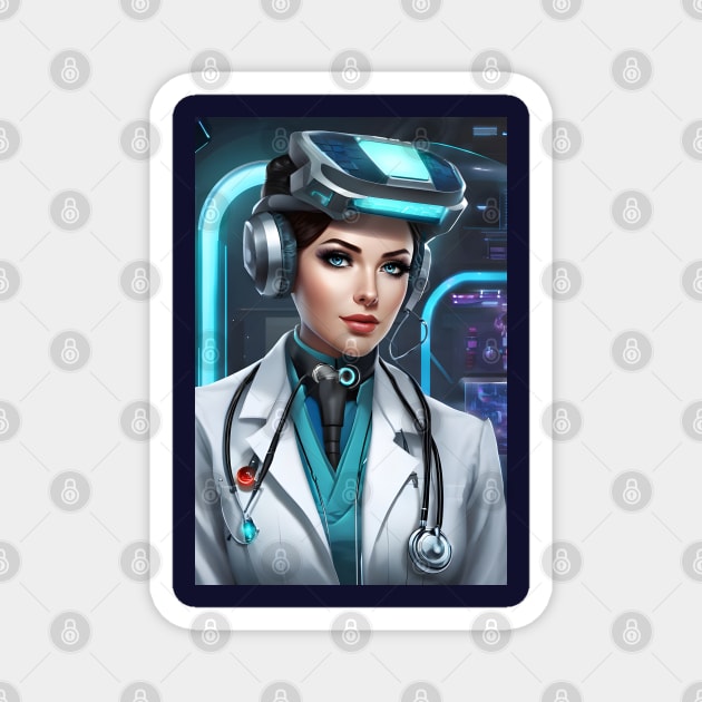 Futuristic doctor Magnet by Spaceboyishere