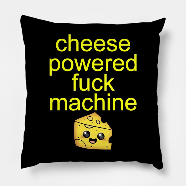 Cheese Keeps Me Moving Pillow by Bob Rose