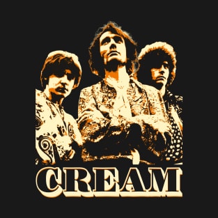 Cream Retro Aesthetic Fan Art Design T-Shirt