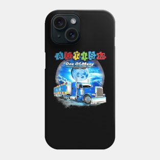 Autism - One Of Many Trucker Truck Drivers Autism Dad Kids Phone Case