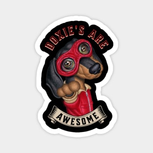 Dachshund's art Awesome Magnet