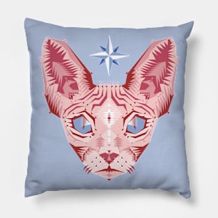 Sphynx Cat Rose Pillow