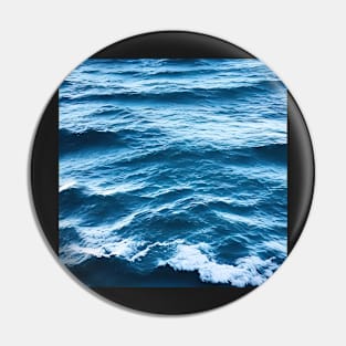 Hyperrealistic blue ocean waves Pin