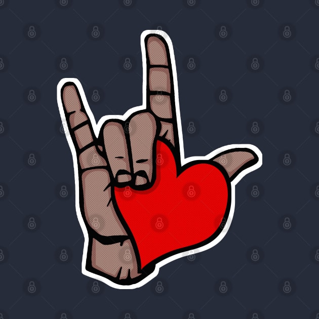 I Love You in American Sign Language #2 / Heart Design by DankFutura