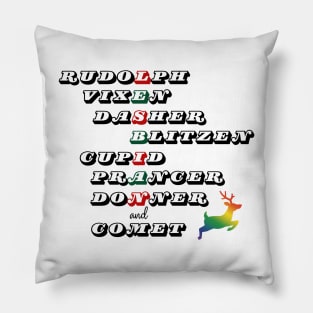 Lesbian Reindeer T Shirt Design T-Shirt Pillow