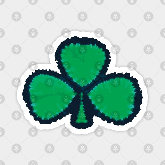 Tie Dye Shamrock Saint Patricks Day Irish Magnet by graphicbombdesigns