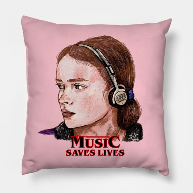 Max Music saves lives Pillow by Pendientera