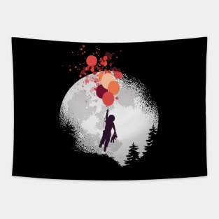 Boy and Teddy Floating Tapestry