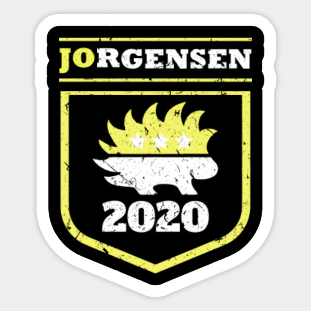 Jo Jorgensen 2020 For President Vote Yellow White Distressed Design Jorgenson Sticker Teepublic