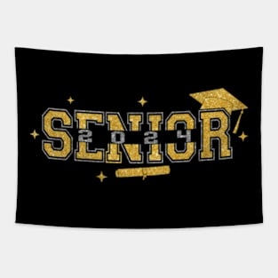 2024 Senior, Glitter Graduation, Class of 2024, High school Senior (2 Sided) Tapestry