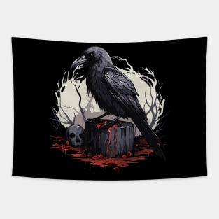 Gothic - Raven in the forest Tapestry