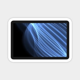 Abstract wave and curved lines illustration blue and black Magnet