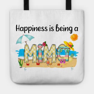 Happiness Is Being A Mima Summer Beach Happy Mother's Day Tote