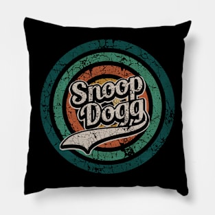 Snoop Dogg // Retro Circle Crack Vintage Pillow