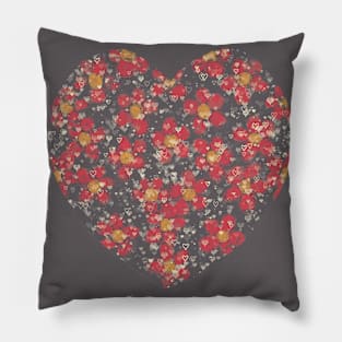 Heartful of Flowers Applique Pillow