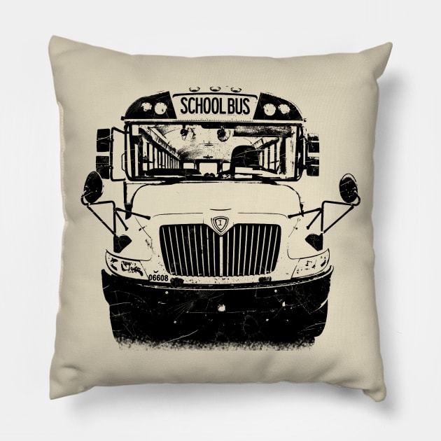 school bus Pillow by hottehue