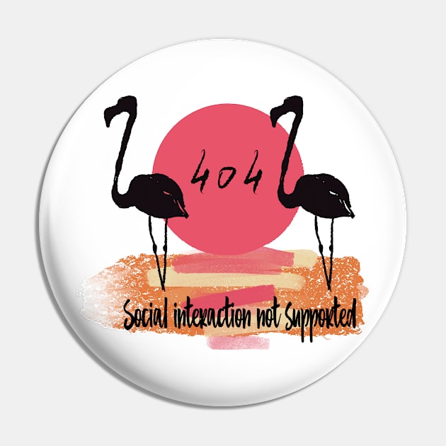 Flamingo and quarantine quote Pin by Orangerinka