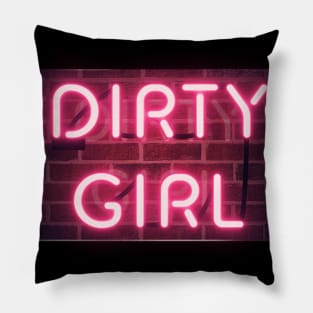 Dirty Girl Logo w/ Brick Wall Pillow