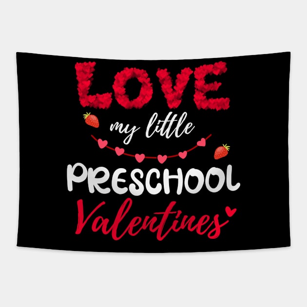 Love My Little Preschool Valentines Tapestry by Jotanoken