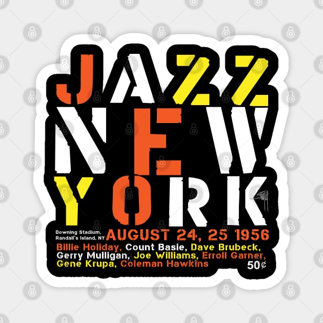 1956 Jazz New York Magnet by Jun Pagano