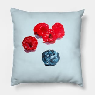 One blueberry and four strawberries Pillow