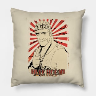 Hulk Hogan 90s Retro Vintage Aesthetic Pillow