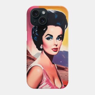 Elizabeth Midcentury Modern Galaxy Pop Art Phone Case